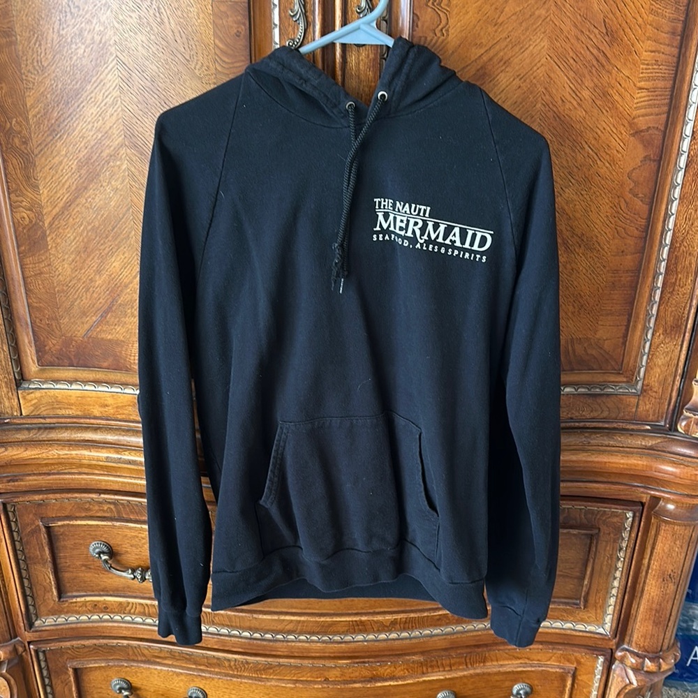 American Apparel Black Pullover Hoodie Sweatshirt